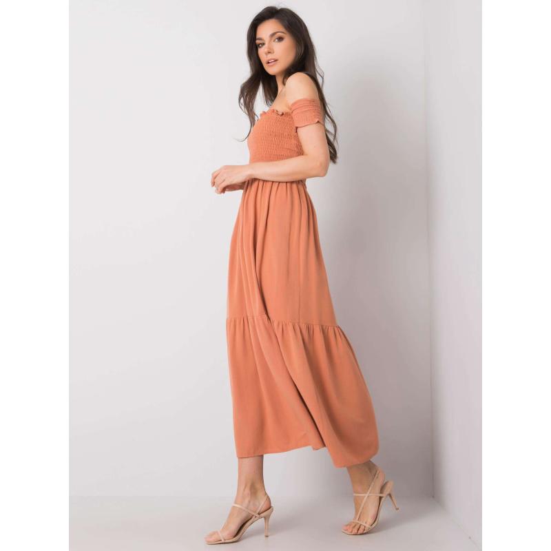 Női ruha fodrokkal Pallavi RUE PARIS narancssárga