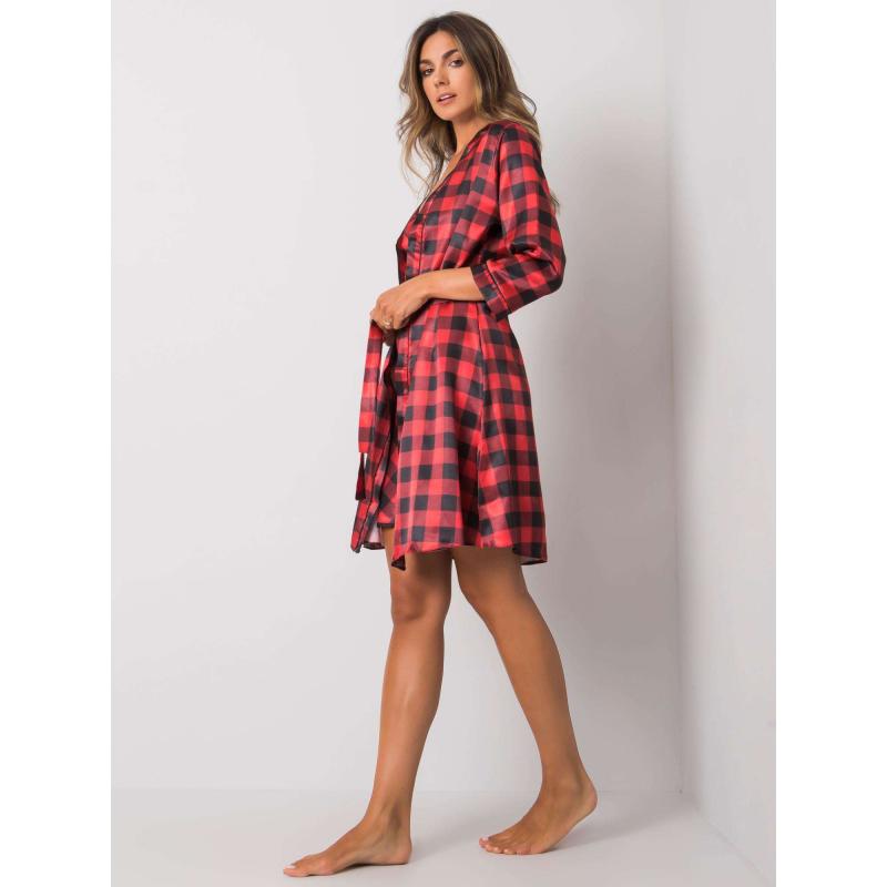 Dámská souprava kostkovaná SQUARE černočervená  