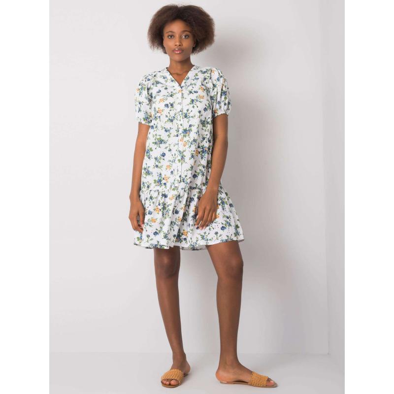 RUE PARIS női Cassadie fodros ruha fehér