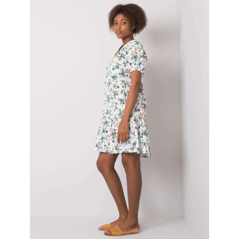 RUE PARIS női Cassadie fodros ruha fehér