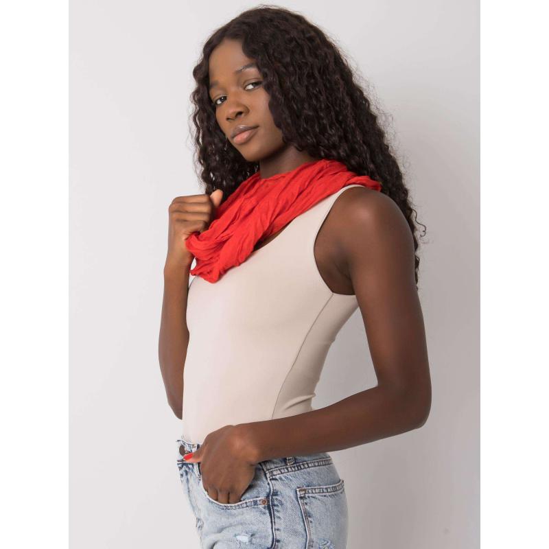 Dámský šátek pruhovaný KYMANI červený a šedý 