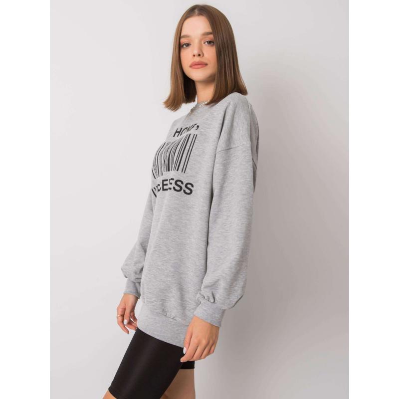 Női nyomtatott pulóver KARIS szürke