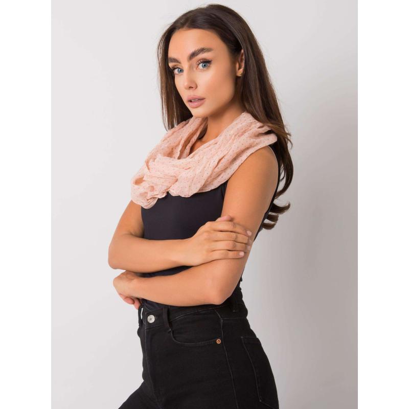 Dámský šátek s potiskem GARETT broskvově šedý 