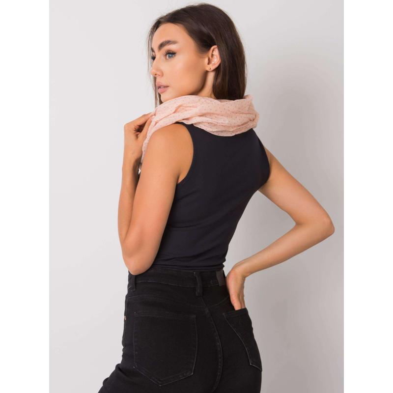 Dámský šátek s potiskem GARETT broskvově šedý 