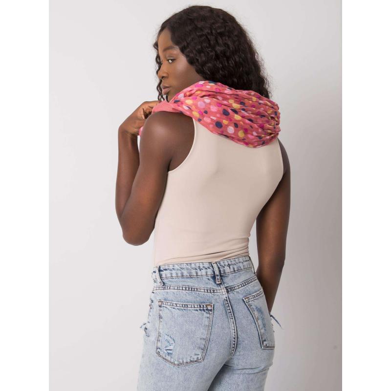 Női sál pöttyös KEVIN rózsaszín pöttyökkel