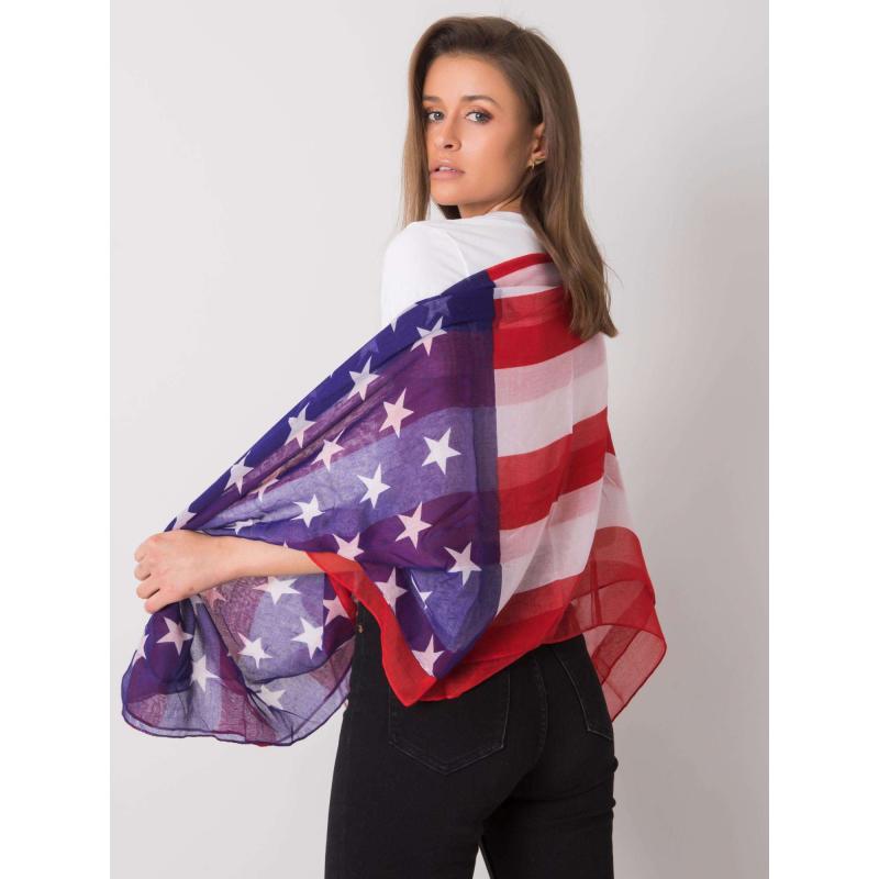 Női nyomtatott sál JOHNATHAN piros és fehér