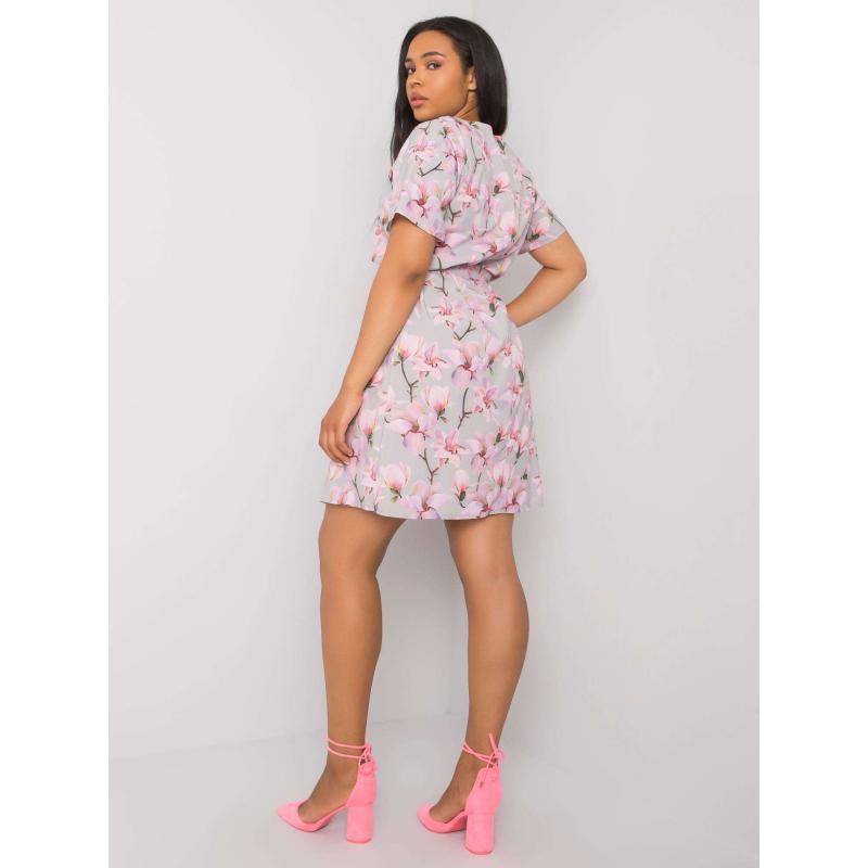 Női mintás plus size ruha CELENE szürke