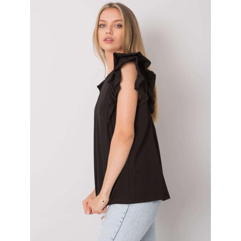 Dámská halenka s volánky Claude OCH BELLA černá 