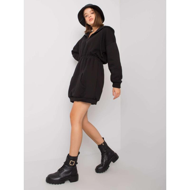 Női kapucnis ruha SKYLA fekete
