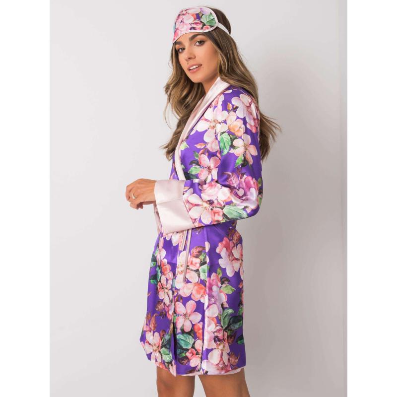 Női virágos éjszakai szett ELA világos rózsaszín