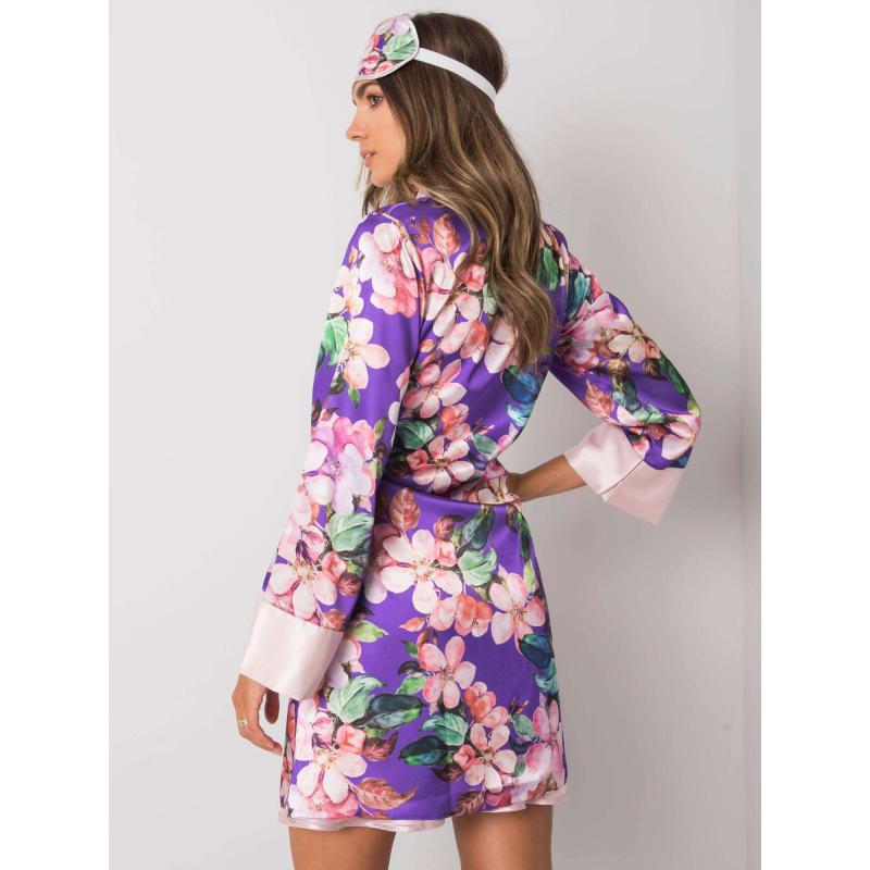 Női virágos éjszakai szett ELA világos rózsaszín