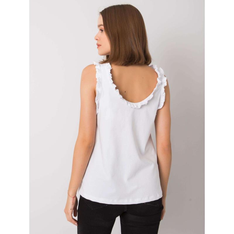 Női felső fodros Sarai RUE PARIS fehér