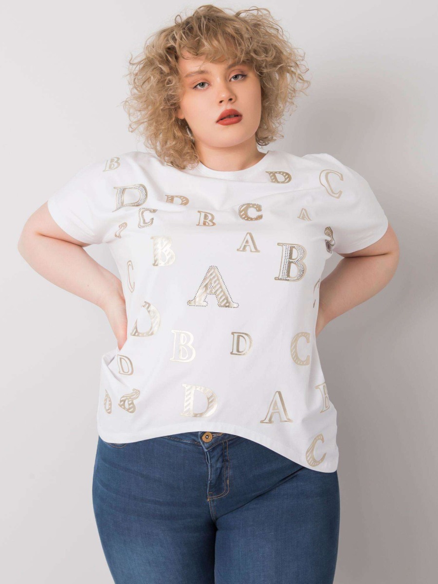 Dámska plus size blúzka SABINA biela