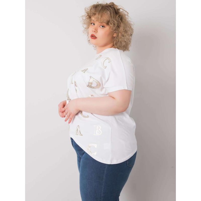 Női plus size blúz SABINA fehér