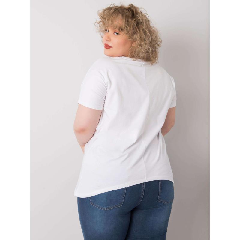 Női plus size blúz SABINA fehér