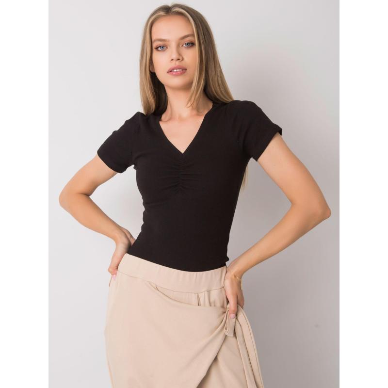 Dámská halenka s ozdobným výstřihem na zádech Haizea OCH BELLA černá 