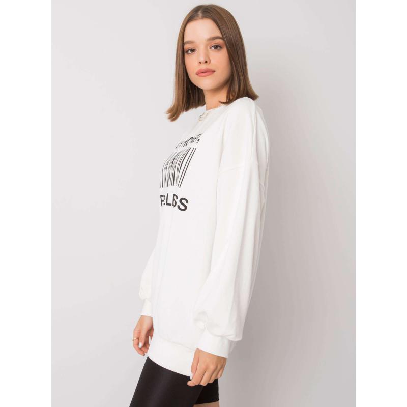 Női nyomtatott pulóver KARIS ekrü színű