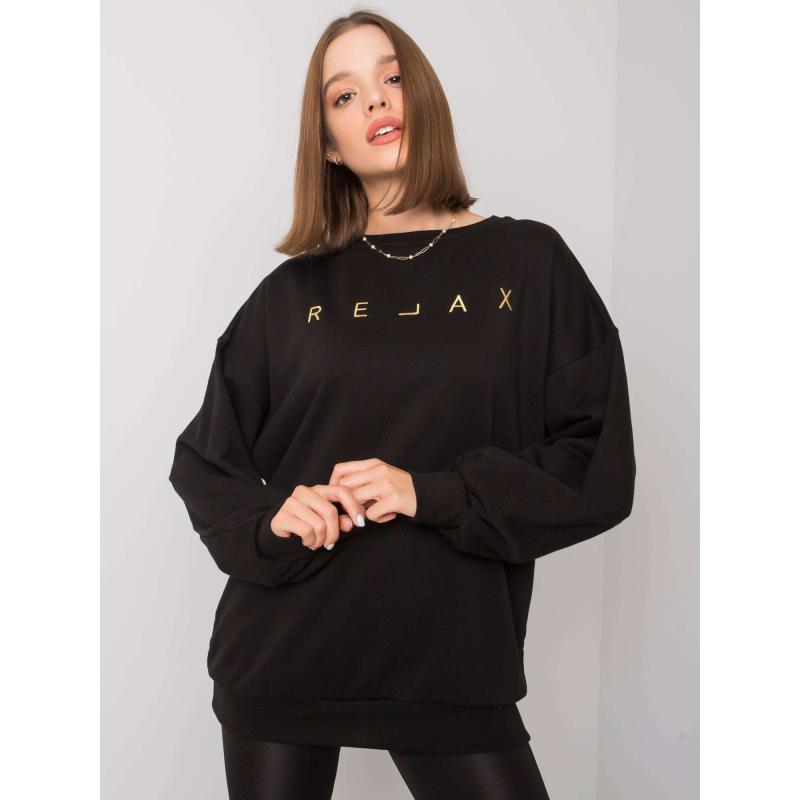 Női pulóver ADELYN fekete szöveggel