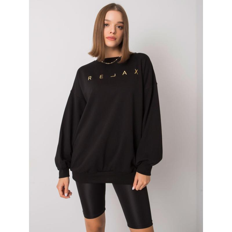 Női pulóver ADELYN fekete szöveggel