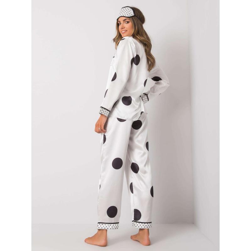 Dámske pyžamo s bodkami PONTS biele