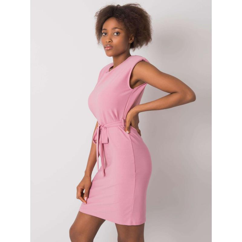 Női ruha övvel Dimitra RUE PARIS rózsaszínű