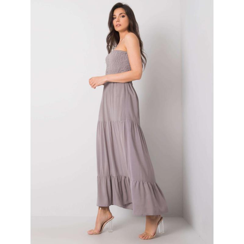 Dámské šaty maxi Giuseppina FRESH MADE světle šedé  