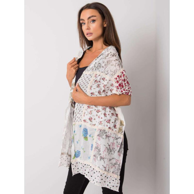 Női nyomtatott pamut sál ELLIOT fehér