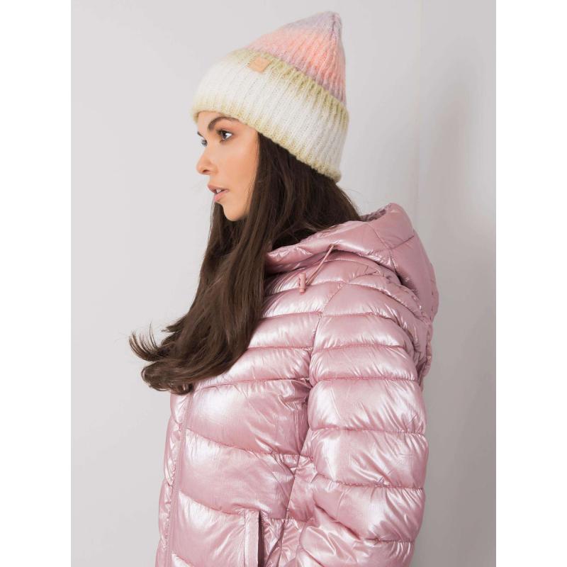 Dámská čepice Ombre zeleno-broskvová 