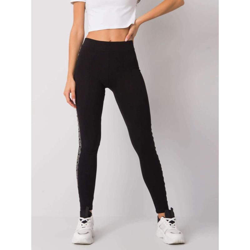 Dámské legíny RUE PARIS pruhované Akemi černé