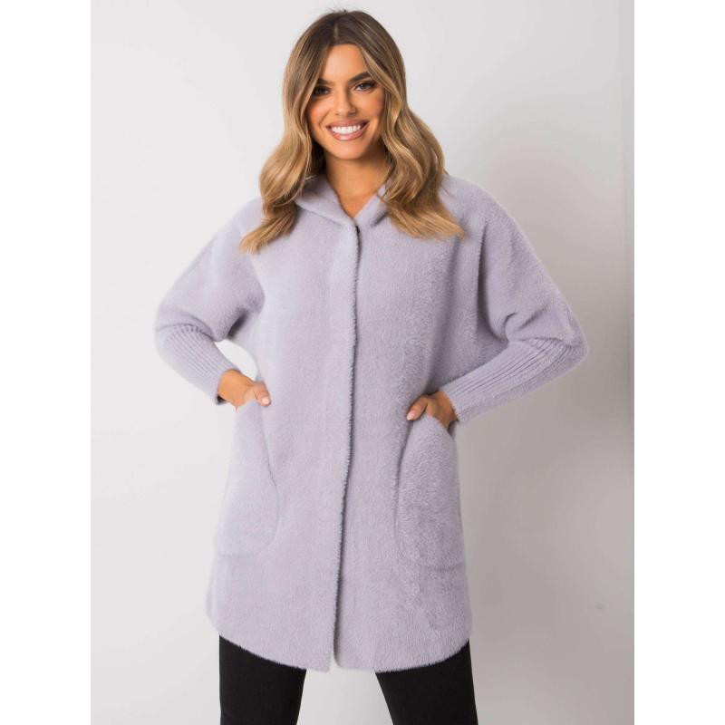 Dámský kabát z alpaky CAROLYN šedý