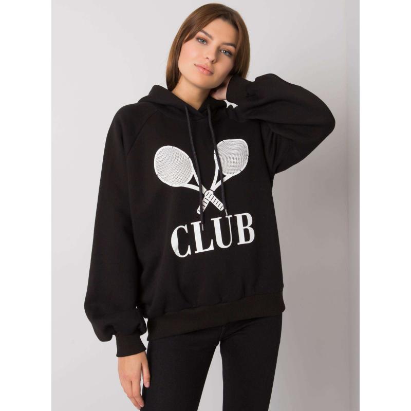 Női kapucnis pulóver NIKKI fekete