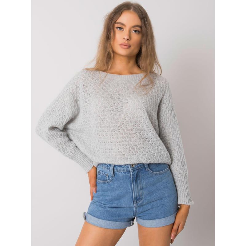 Dámsky nadrozmerný sveter Layana OCH BELLA sivá