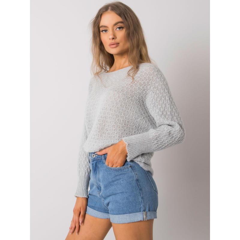 Dámsky nadrozmerný sveter Layana OCH BELLA sivá