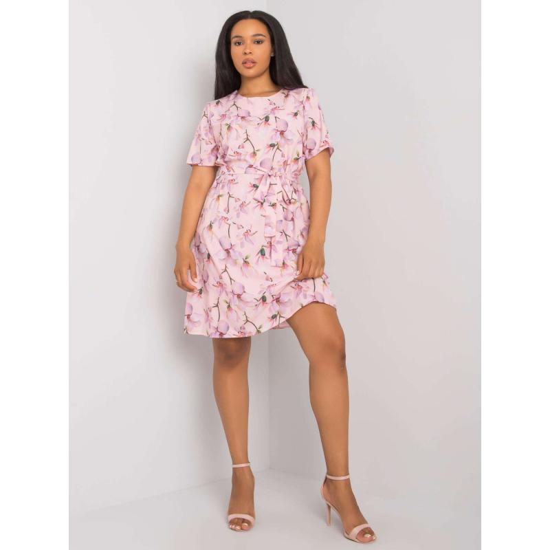 Női mintás ruha CELENE plus size pink