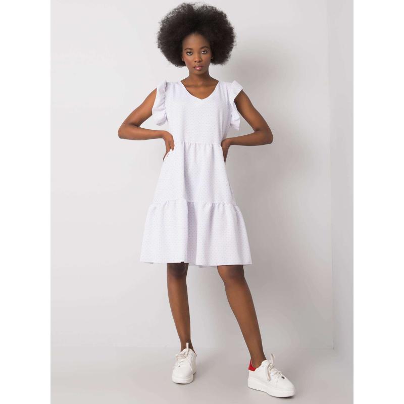 Dámské šaty pruhované Aubriella RUE PARIS bílé 