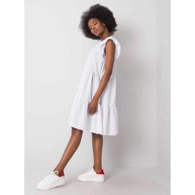 Dámské šaty pruhované Aubriella RUE PARIS bílé 