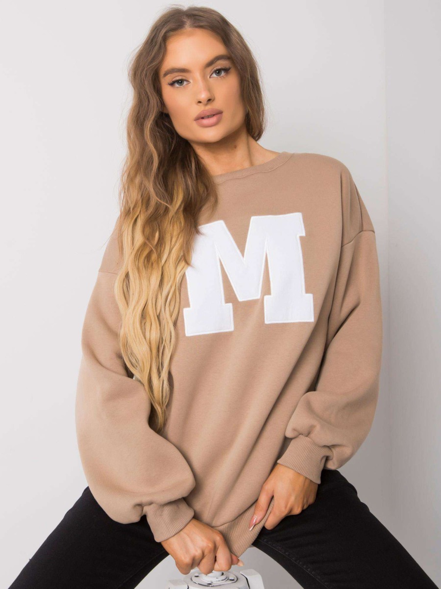 Női pamut pulóver ARMELLE beige