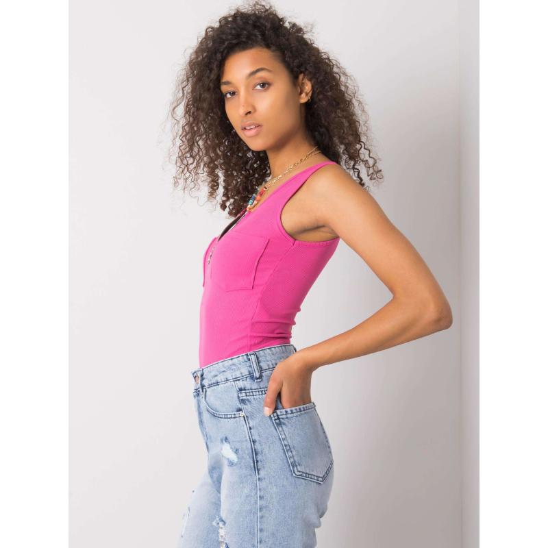 Női felső zsebekkel ROSALIND pink