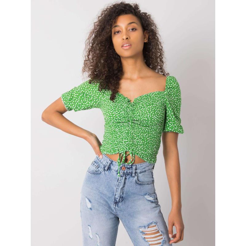 Női mintás blúz Aurinda RUE PARIS zöld
