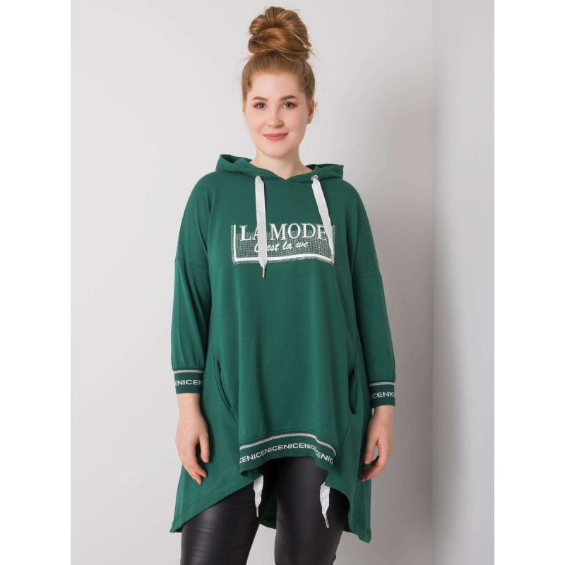Dámská mikina BELINA tmavě zelená 
