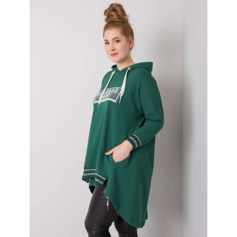 Dámská mikina BELINA tmavě zelená 