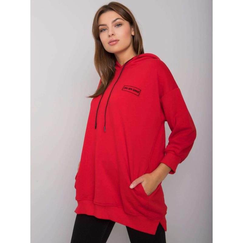 Dámska mikina s vreckami LEORA červená