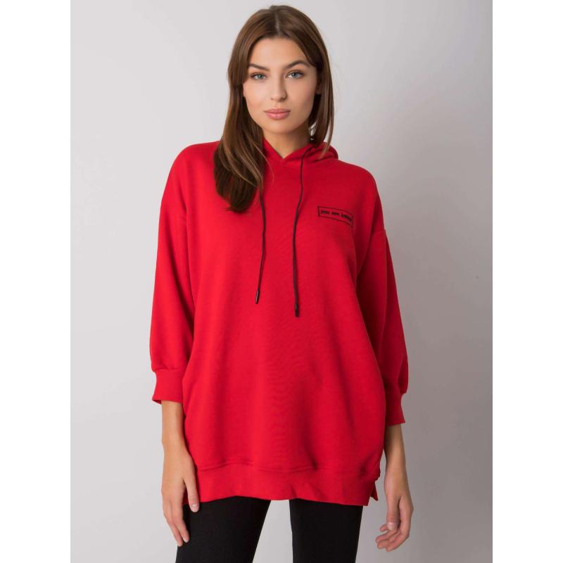 Dámska mikina s vreckami LEORA červená