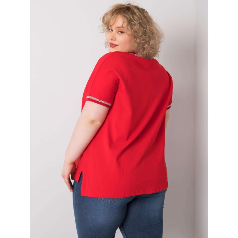 Dámska blúzka plus size BILLI červená