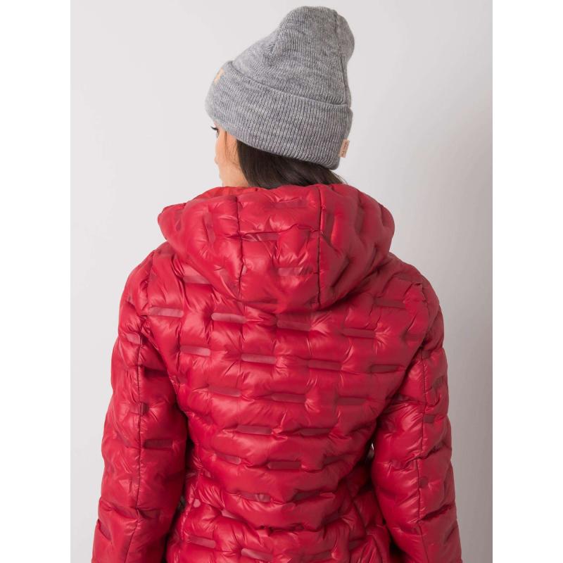 Dámska čiapka s bambulou sivá