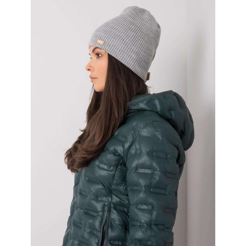 Dámská čepice s bambulí WIKI šedá 