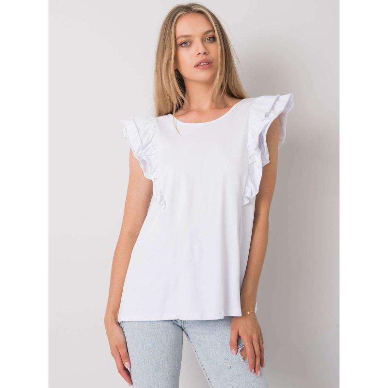 Női blúz fodros Claude OCH BELLA fehér