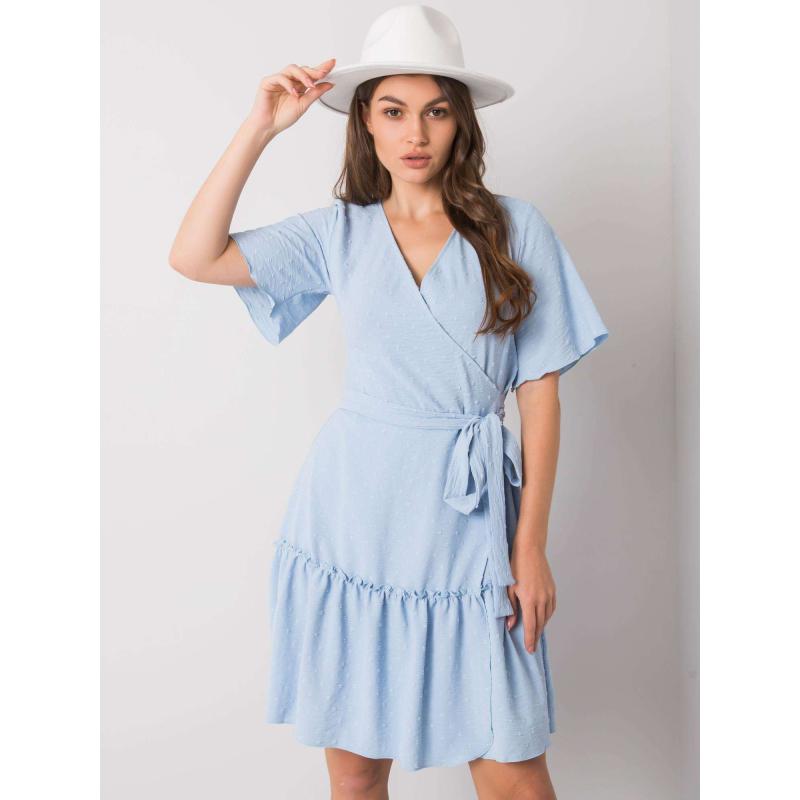 Női fodros ruha LACHELLE kék