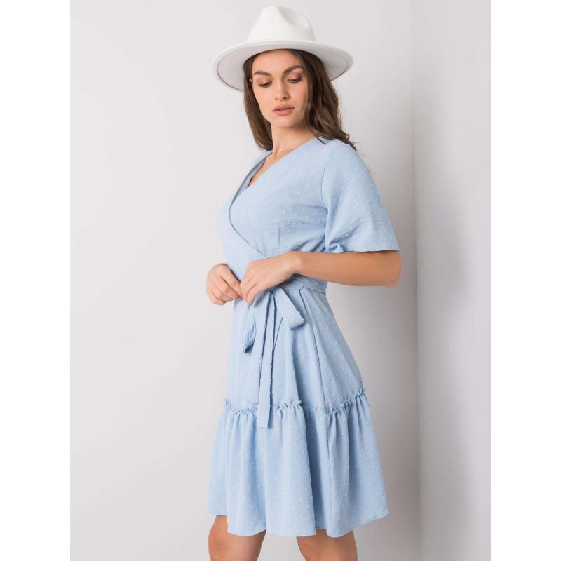 Női fodros ruha LACHELLE kék
