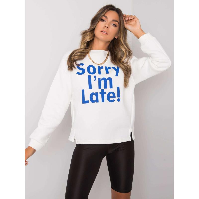 Dámska mikina s textom KAILLE ecru-blue